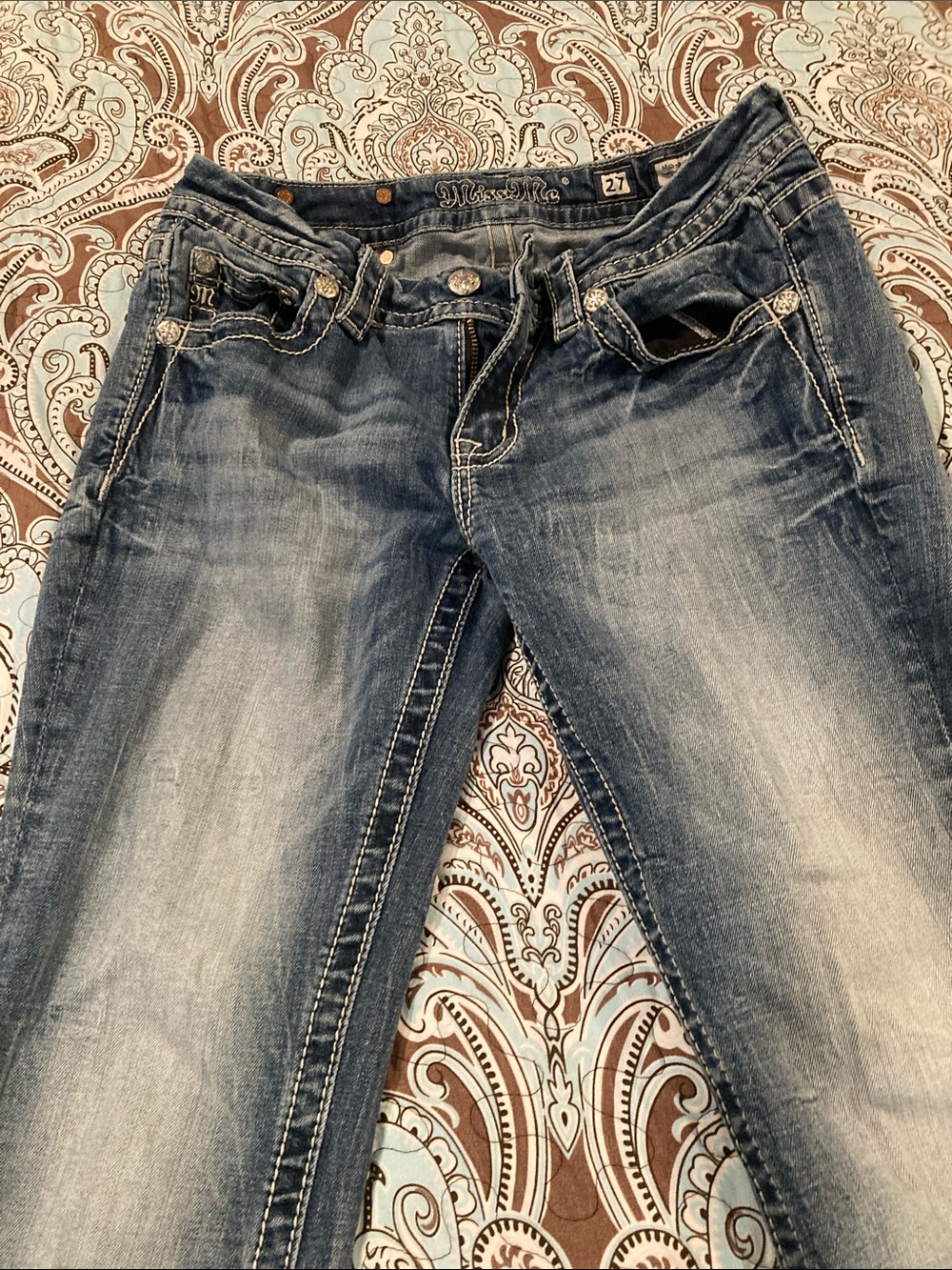 Miss Me Faded Blue Boot Cut Jeans
